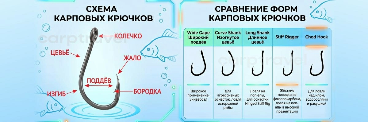 Анатомия карпового крючка: учимся читать форму Анатомия карпового крючка: учимся читать форму