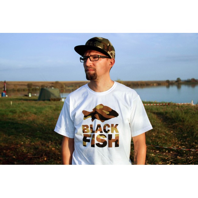 Футболка Black Fish T-Shirt White & Camo Размер XXL