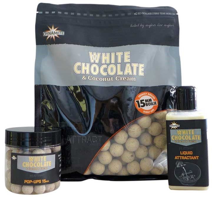 Бойлы тонущие Dynamite Baits  White Chocolate & Coconut Cream 15мм 1 кг (Белый шоколад и кокос) 