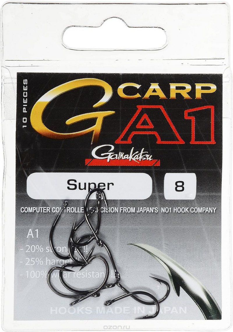 Крючки Gamakatsu A1 G-Carp Super Size 4  