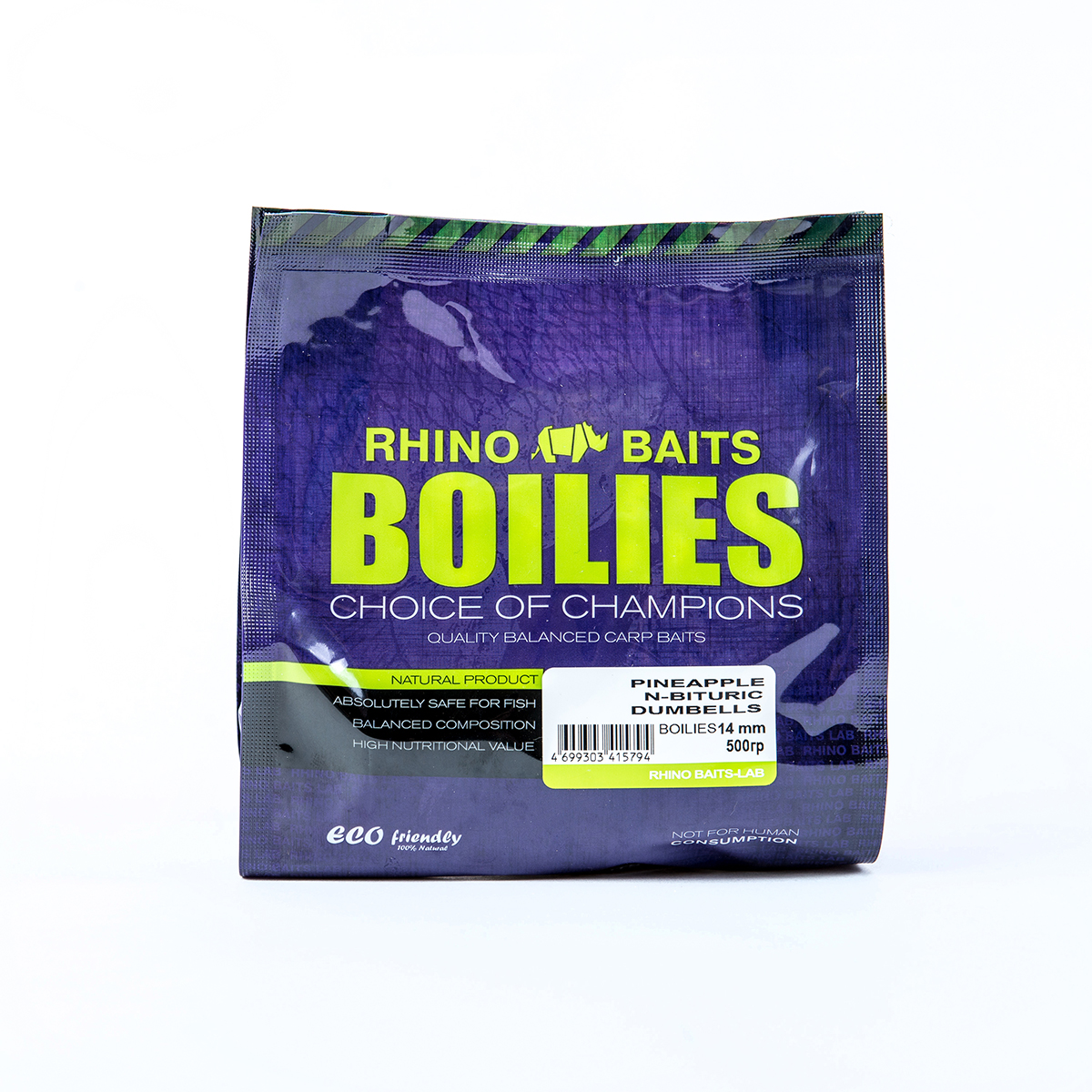 Бойлы тонущие Rhino Baits  Pineapple N-Bituric 14мм 0,5 кг (Ананас ) 