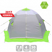 Палатка зимняя Лотос 5 пол ПУ4000 320х360х205см Белый+зеленый