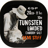 Повод. мат. в матовой оболочке ESP Tungsren Loaded Stiff 10м 20lb/9.1кг/ Choddy Silt  