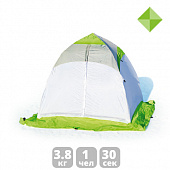 Палатка зимняя Лотос 1 165х165х150см Белый+зеленый