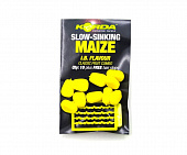 Кукуруза силиконовая медленно тонущая Korda Maize Slow Sinking Yellow (Желтый) 