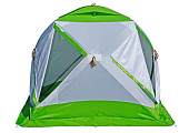 Палатка зимняя Лотос Куб 3 Компакт ЭКО 210х210х180см Белый+зеленый