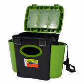 Ящик зимний Helios FishBox 10л зеленый односекционный