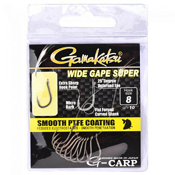 Крючки Gamakatsu  G-Carp Wide Gape Super Size 6  