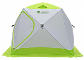 Палатка зимняя Лотос Куб 3 Классик С9Т  210х210х180см Белый+зеленый