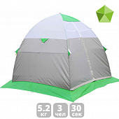 Палатка зимняя Лотос 3 270х255х180см Белый+зеленый
