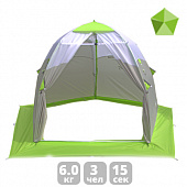 Палатка зимняя Лотос 3 Универсал 270х255х180см Белый+зеленый