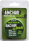 Повод. мат. без оболочки ESP Anchor Braid  10м 15lb/ (Weedy Green ) 