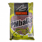 Прикормка сыпучая Minenko PMBaits Strawberry 1 кг (Клубника) 