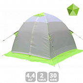 Палатка зимняя Лотос 2 240х230х150см Белый+зеленый