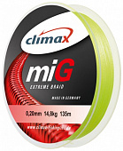 Плетеный шнур Climax Mig Braid NG  100м 6,5кг/0,10мм (Желтый) 