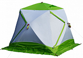 Палатка зимняя Лотос Куб 3 Компакт Термо 210х210х180см Белый+зеленый