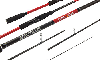 Спиннинг Nautilus Shock NSHS-802L 240 см / 3-15г (двухчастное)